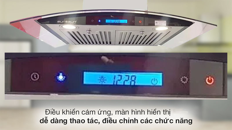 Máy hút mùi tum kính Eurosun EH-90K15E - Hàng chính hãng