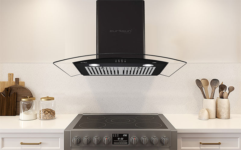 Máy hút mùi tum kính Eurosun EH-90K21B - Hàng chính hãng