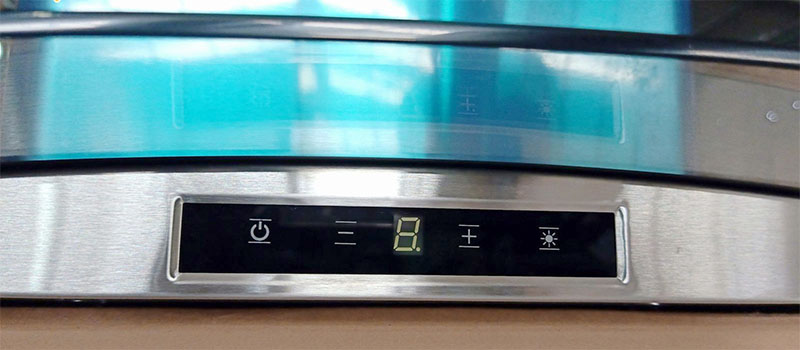 Bảng điều khiển của Máy hút mùi tum kính Eurosun EH-90K26S