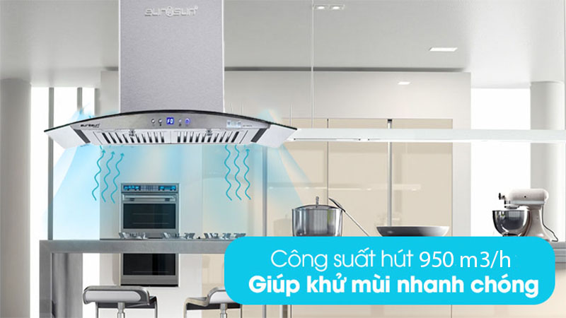Máy hút mùi tum kính Eurosun EH-90K27S - Hàng chính hãng