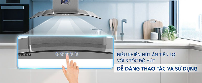 Máy hút mùi kính cong Funiki HKH9655 - Hàng chính hãng