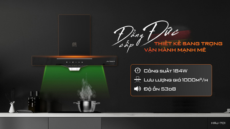 Máy hút mùi áp tường Junger HRJ-701 - Hàng chính hãng