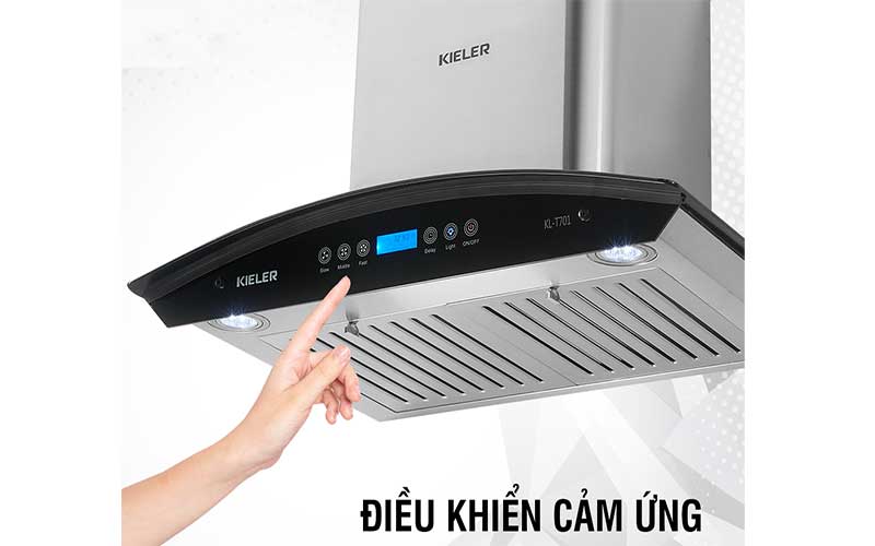 Bảng điều khiển của Máy hút mùi tum kính Kieler KL-T701