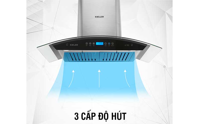 Máy hút mùi tum kính Kieler KL-T903 - Hàng chính hãng
