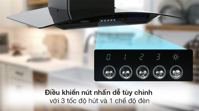 Máy hút mùi kính cong Makano MKH-000008 - Hàng chính hãng