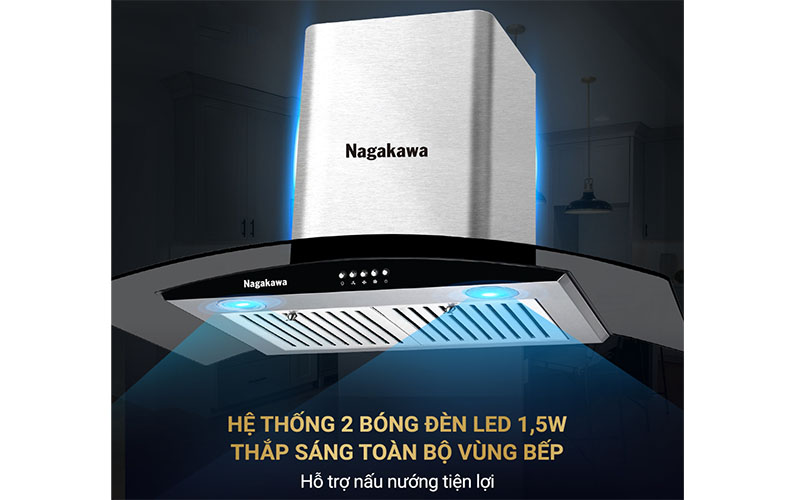 Đèn LED chiếu sáng của Máy hút mùi tum kính Nagakawa NAG1853-70CM