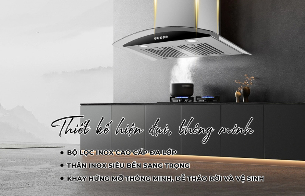 Không gian bếp luôn sạch thoáng, không còn ám mùi khó chịu.