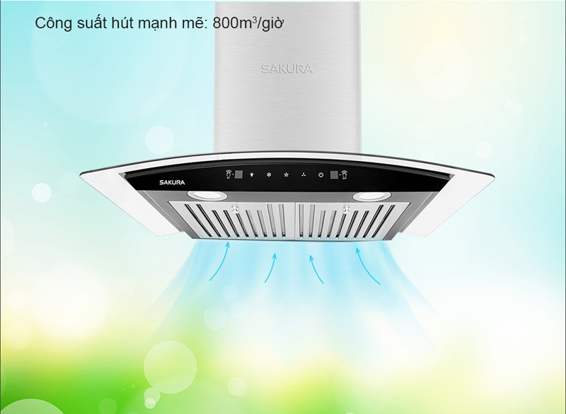 Máy hút khói khử mùi Sakura SR-7730AG - Hàng chính hãng