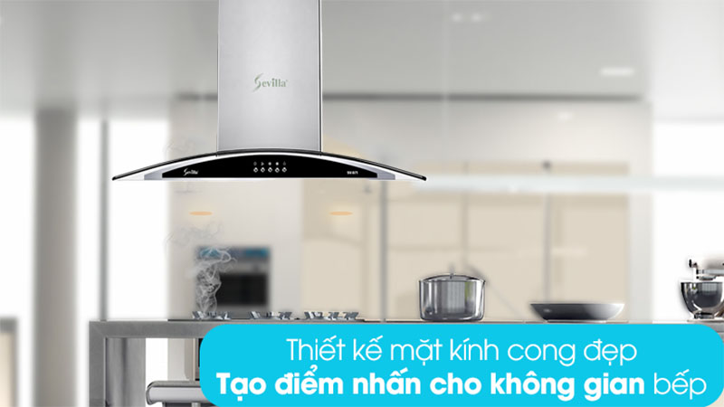 Máy hút mùi tum kính Sevilla SV-071 - Hàng chính hãng