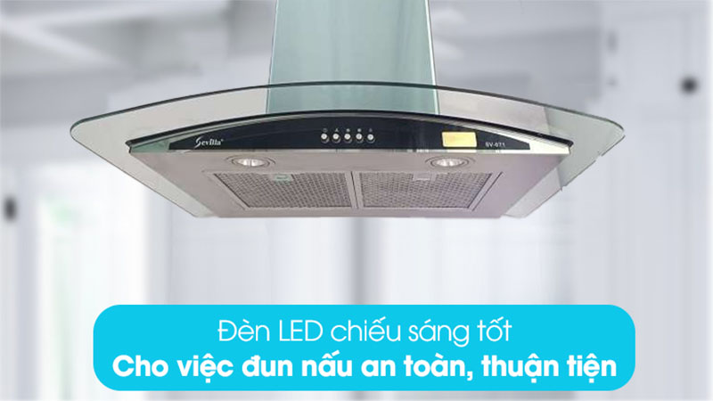 Máy hút mùi tum kính Sevilla SV-071 - Hàng chính hãng