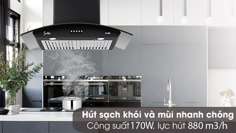 Công suất của Máy hút mùi tum kính Sevilla SV-240B