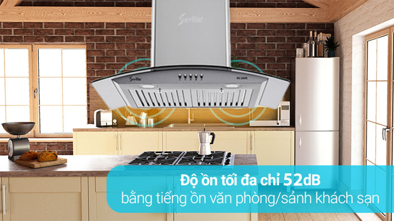 Máy hút mùi tum kính Sevilla SV-240S - Hàng chính hãng