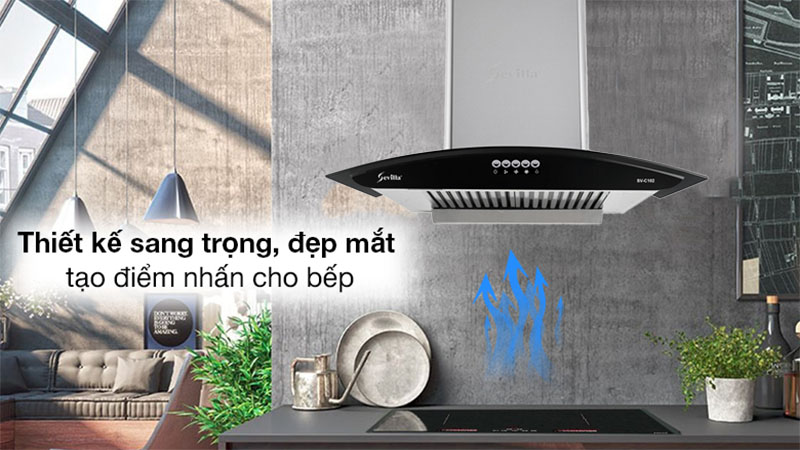 Máy hút mùi tum kính Sevilla SV-C102 - Hàng chính hãng