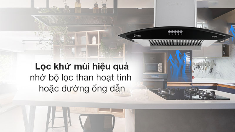 Máy hút mùi tum kính Sevilla SV-C102 - Hàng chính hãng