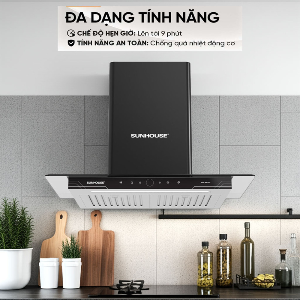 Máy hút mùi tum kính Sunhouse SHB72023 - Hàng chính hãng