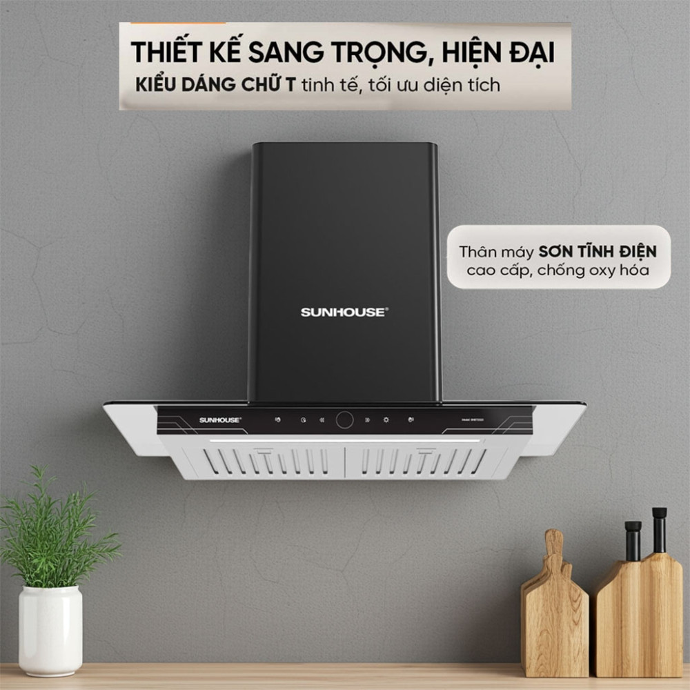 Máy hút mùi tum kính Sunhouse SHB72023 - Hàng chính hãng