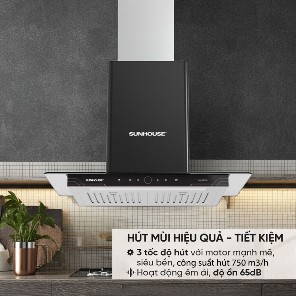 Máy hút mùi tum kính Sunhouse SHB72023 - Hàng chính hãng