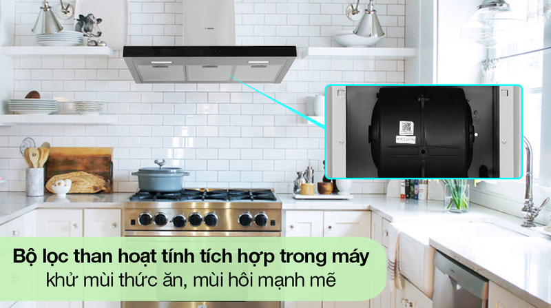 Máy hút khói khử mùi Bosch DWBM98G50B - Hàng chính hãng