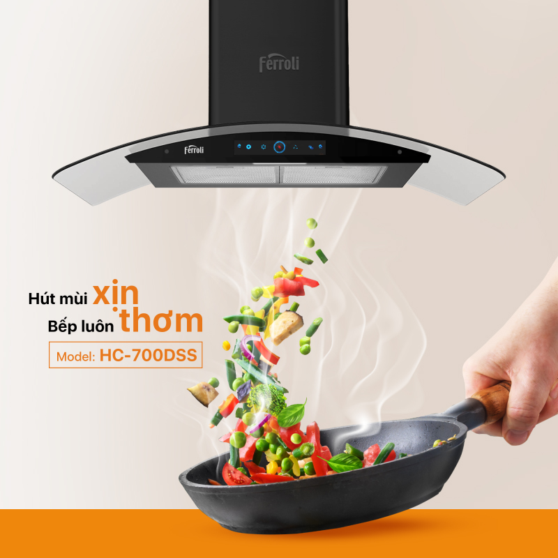 Máy hút mùi Ferroli HC700DSS - Hàng chính hãng