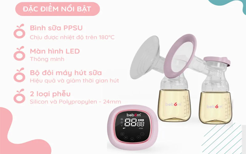 Máy hút sữa điện đôi Beborn BP01#ED - Hàng chính hãng
