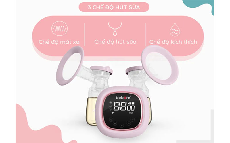 Máy hút sữa điện đôi Beborn BP01#ED - Hàng chính hãng