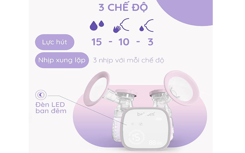 Máy hút sữa điện đôi Beborn BP02ED - Hàng chính hãng