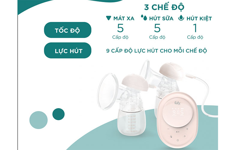 Máy hút sữa điện đôi Fatzbaby Symbio 2 FB1142RH - Hàng chính hãng