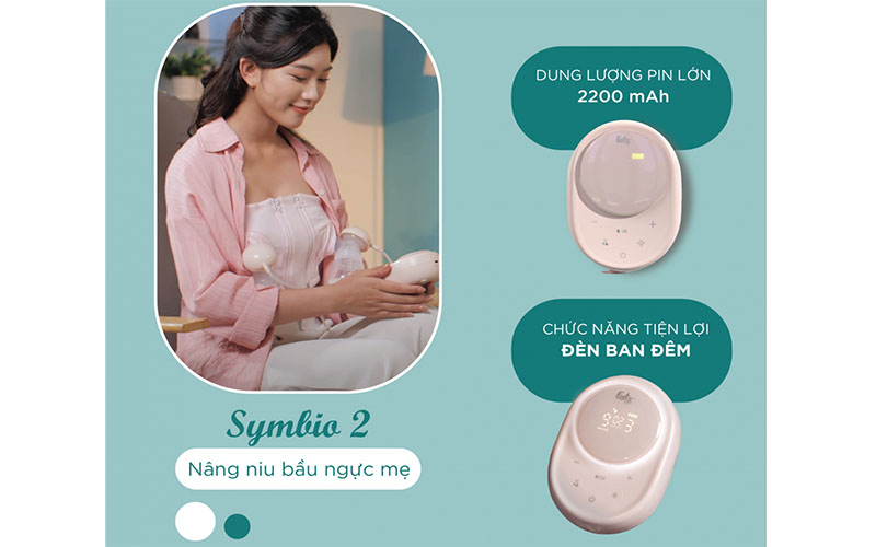 Máy hút sữa điện đôi Fatzbaby Symbio 2 FB1142RH - Hàng chính hãng
