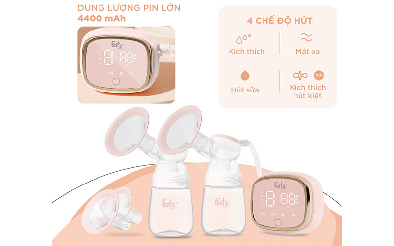 Máy hút sữa điện đôi Resonance 6 Fatzbaby FB1102VN - Hàng chính hãng