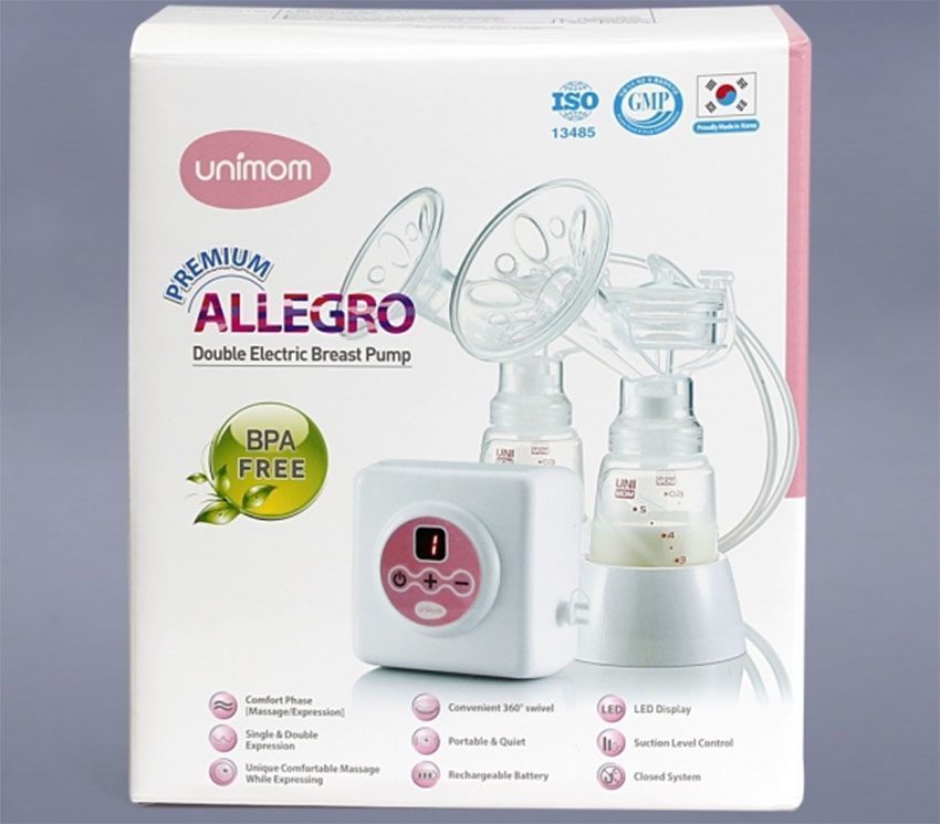 Máy hút sữa điện đôi Unimom Premium Allegro UM872002 - Hàng chính hãng