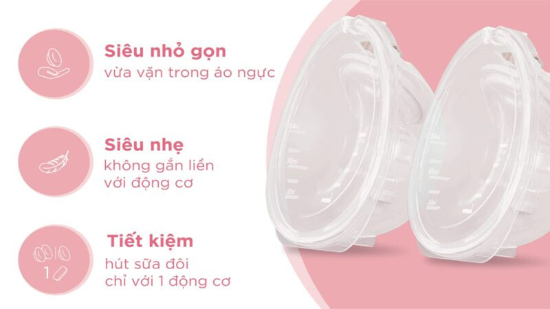 Máy hút sữa điện đôi rảnh tay Fatzbaby Resofree 3 FB1360VN - Hàng chính hãng