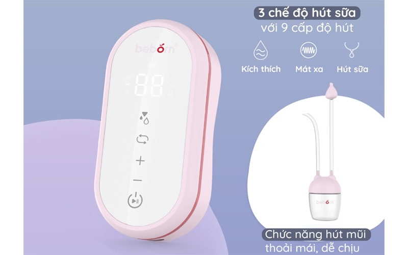 Máy hút sữa điện đôi và hút mũi Beborn BP04HB - Hàng chính hãng