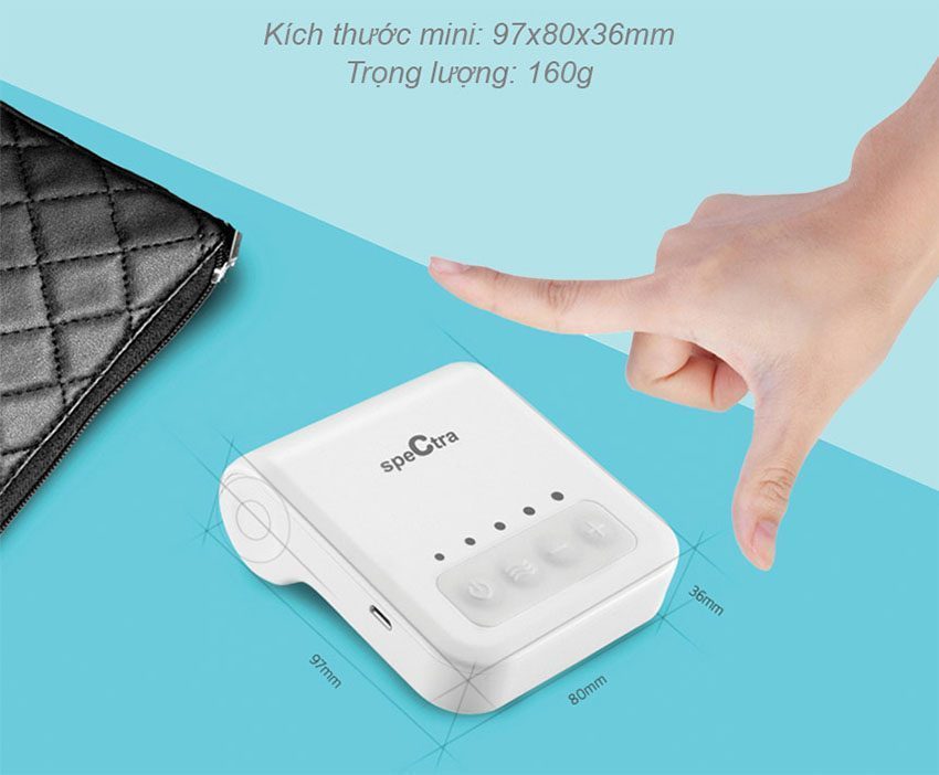 Kích thước của máy hút sữa điện đơn Spectra Q