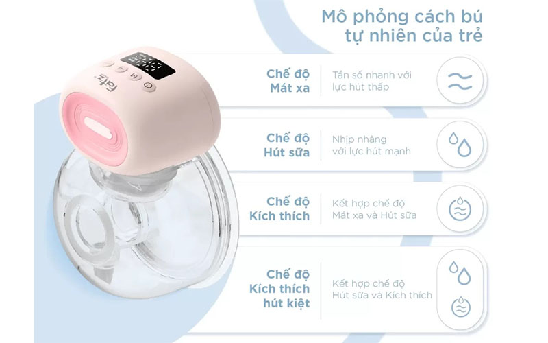 Chế độ hoạt động của Máy hút sữa điện rảnh tay Fatzbaby Freemax 10 FB1206MB