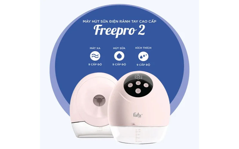 Máy hút sữa điện rảnh tay Freepro 2 Fatzbaby FB1277VN - Hàng chính hãng