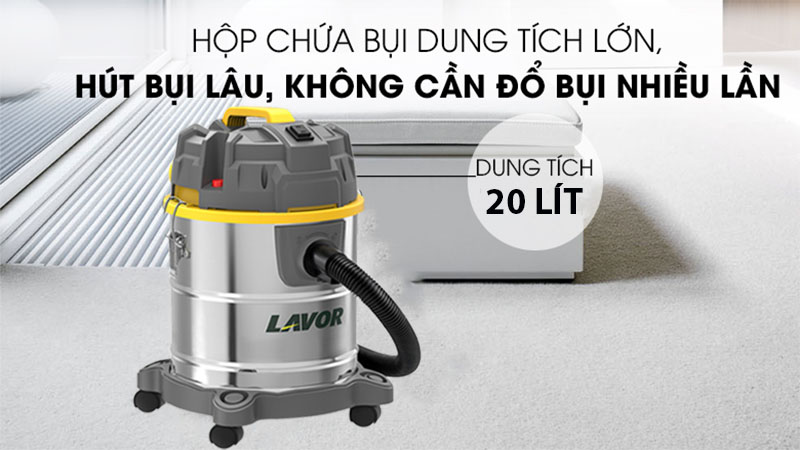 Máy hút thổi bụi khô và ướt Lavor Dozzy 20XS - Hàng chính hãng