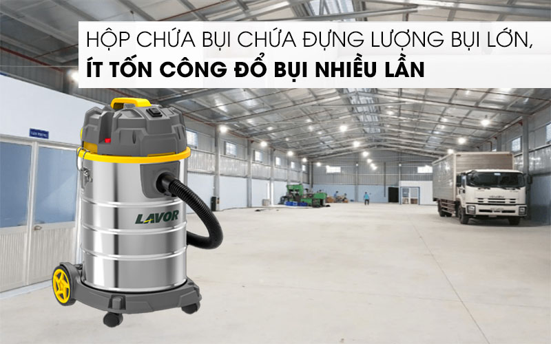 Dung tích thùng chứa bụi của Máy hút thổi bụi khô và ướt Lavor Dozzy 30XS