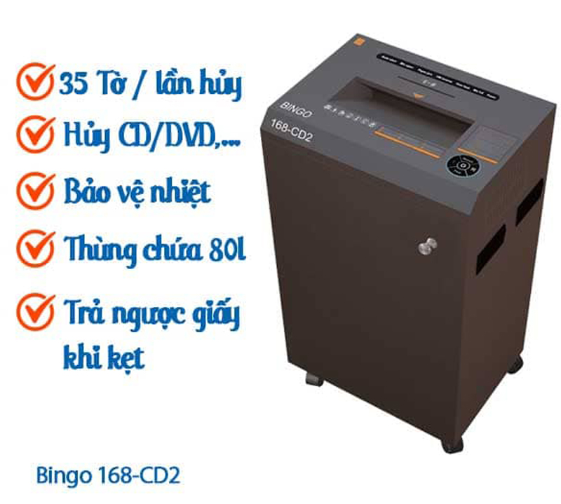 Máy hủy tài liệu Bingo 168-CD2