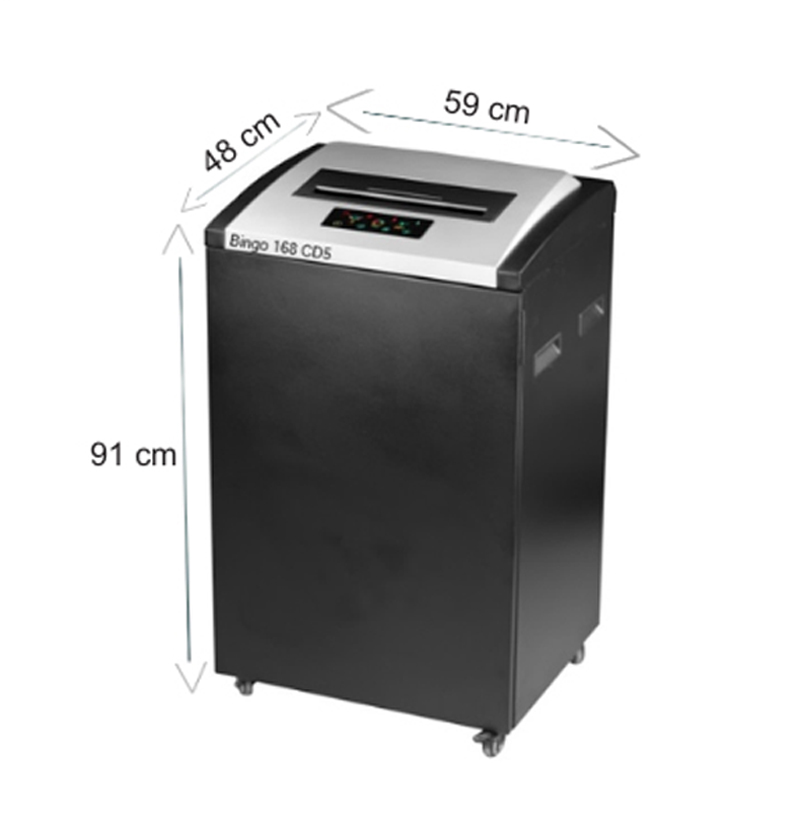 Kích thước của máy  hủy tài liệu Bingo 168-CD5
