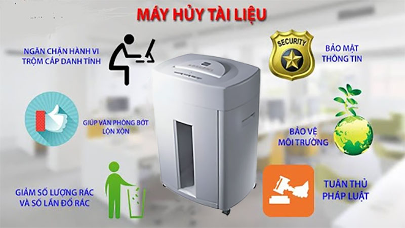 Máy hủy tài liệu LBA P-13CD - Hàng chính hãng