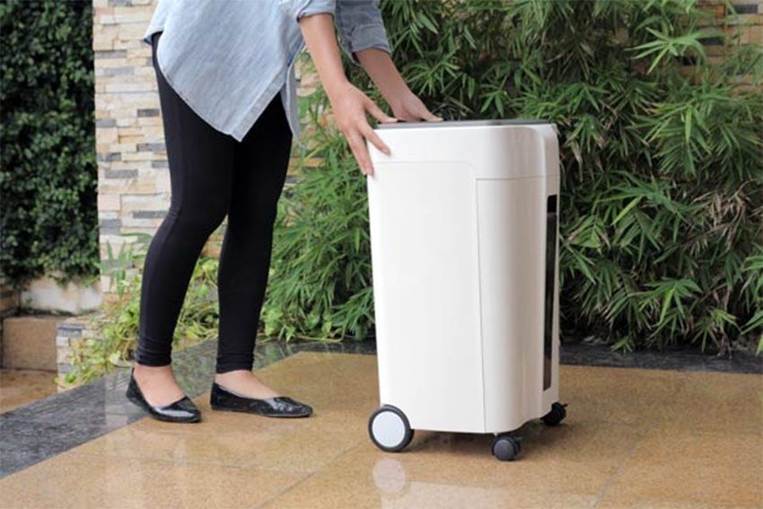 Máy hủy tài liệu Silicon PS-2200C với bánh xe giúp di chuyển dễ dàng