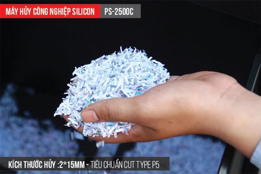 Máy hủy tài liệu công nghiệp Silicon PS-2500C - Hàng chính hãng