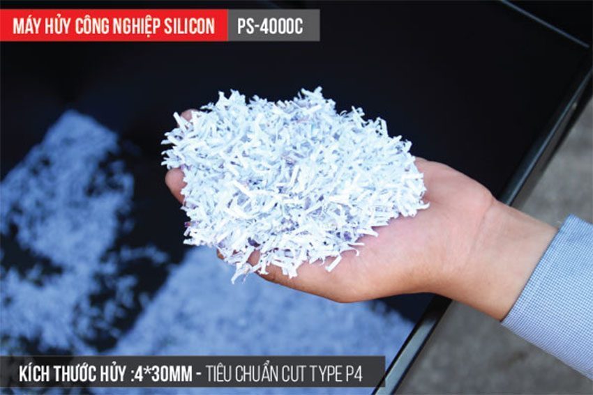 Máy hủy tài liệu công nghiệp Silicon PS-4000C - Hàng chính hãng