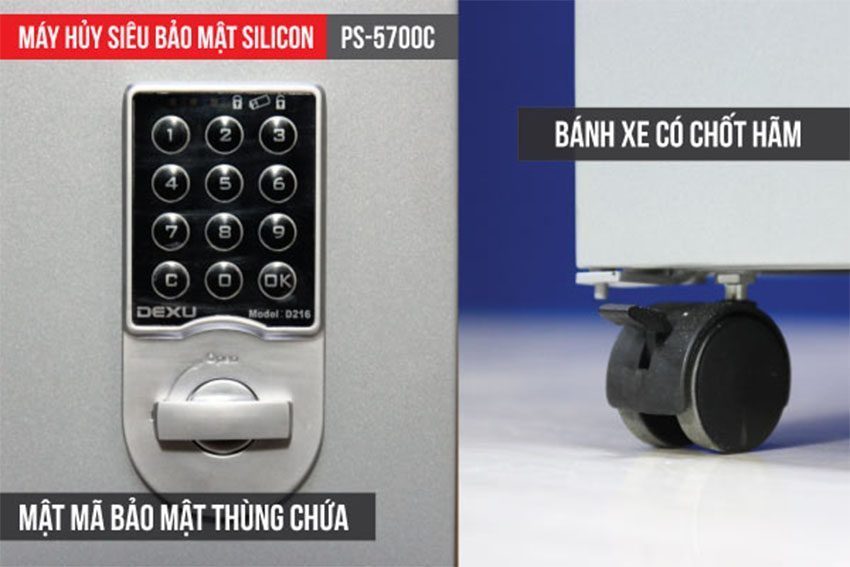 Máy hủy tài liệu Silicon PS-5700C - Hàng chính hãng