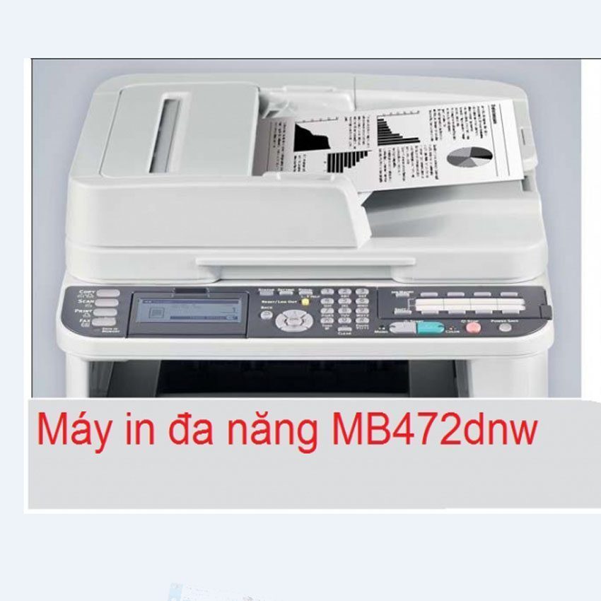 Máy in OKI MB472DNW có thiết kế nhỏ gọn