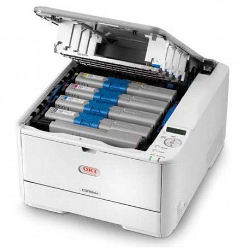 Máy in laser màu OKI C833N có drum mực ngang