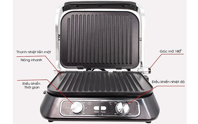 Kẹp nướng điện đa năng Tiross TS9662 - Hàng chính hãng