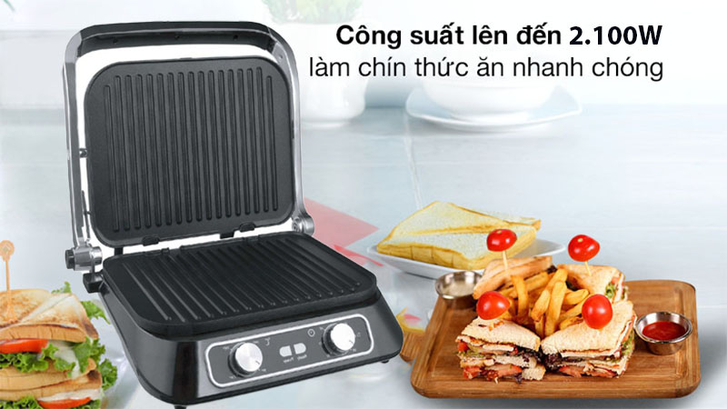 Kẹp nướng điện đa năng Tiross TS9662 - Hàng chính hãng