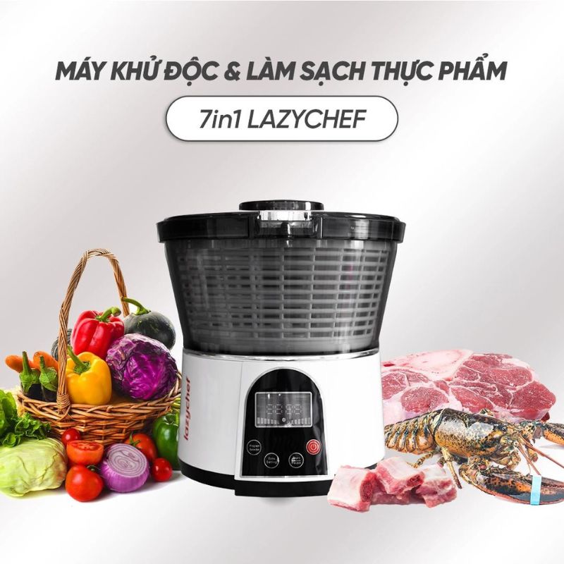 Máy khử khuẩn thực phẩm Lazychef LC-01RR, bảo vệ sức khỏe gia đình bạn