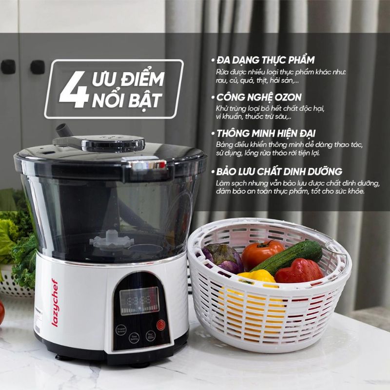 Tính năng nổi bật của máy khử khuẩn thực phẩm Lazychef LC-01RR